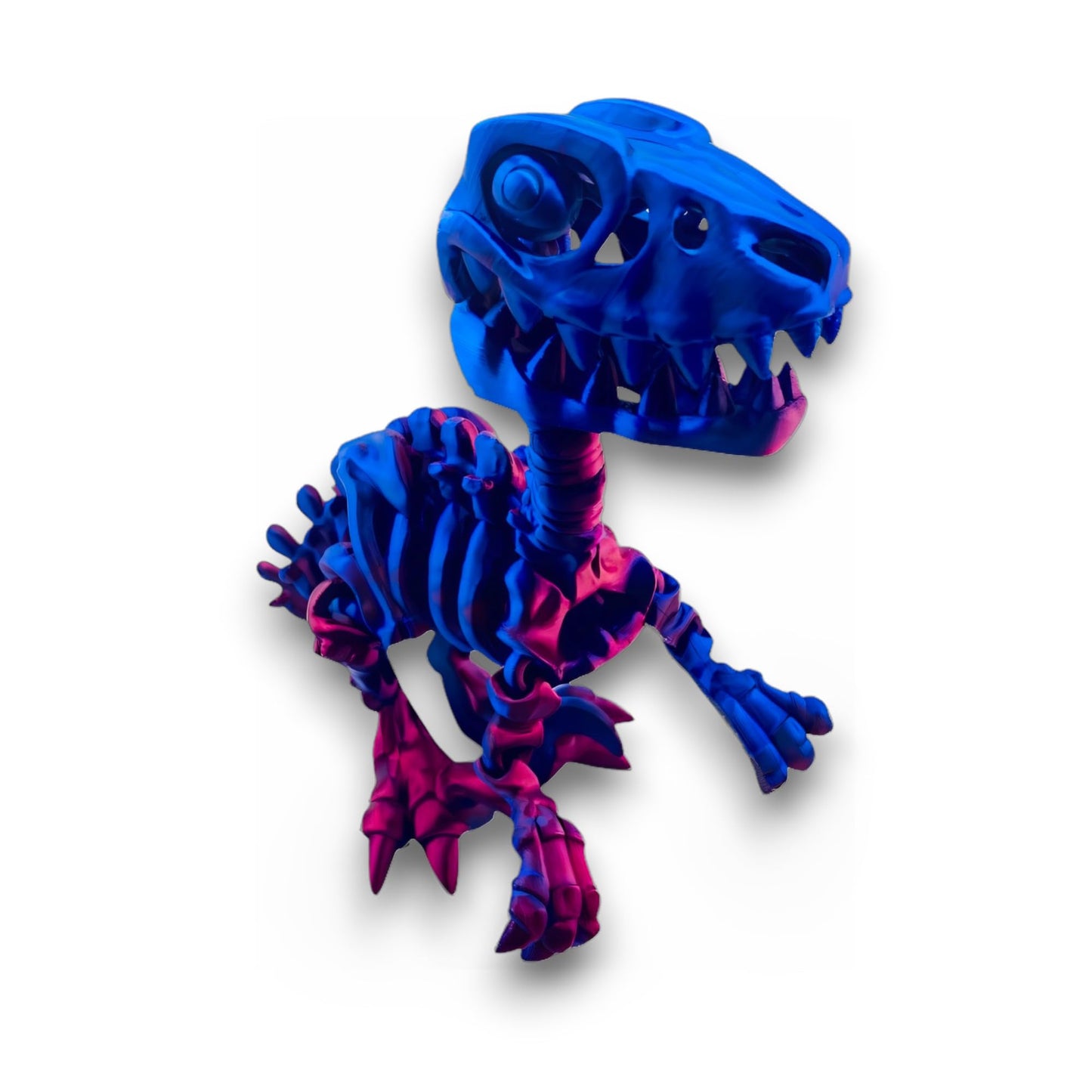 Articulated 3D Printed Dinosaur Skeleton Figurine for Kids