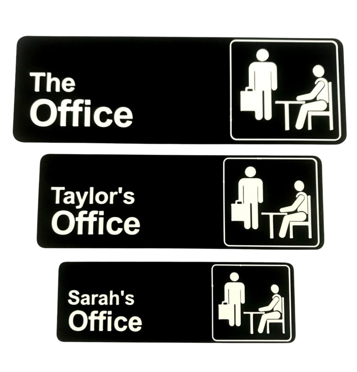 Personalizable The Office TV Show Sign para puerta o pared, letrero de puerta impreso en 3D, letrero de escritorio de oficina, letrero personalizado