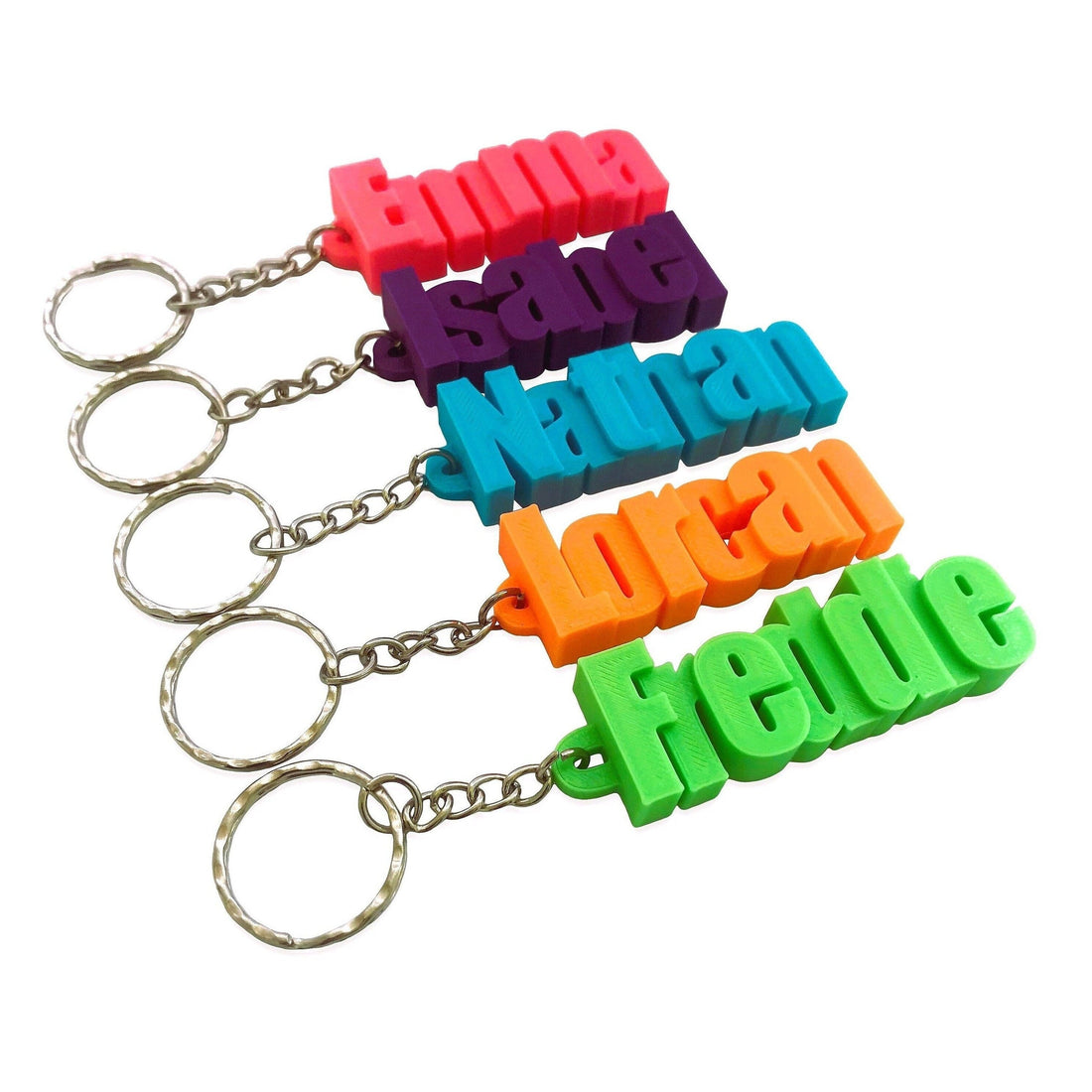 Keychain/Keyring - 3D Printed- Personalised- Gifts for Children - Gifts for Her - Gifts for Him - Party Bag Fillers - Name Tags - School Bag