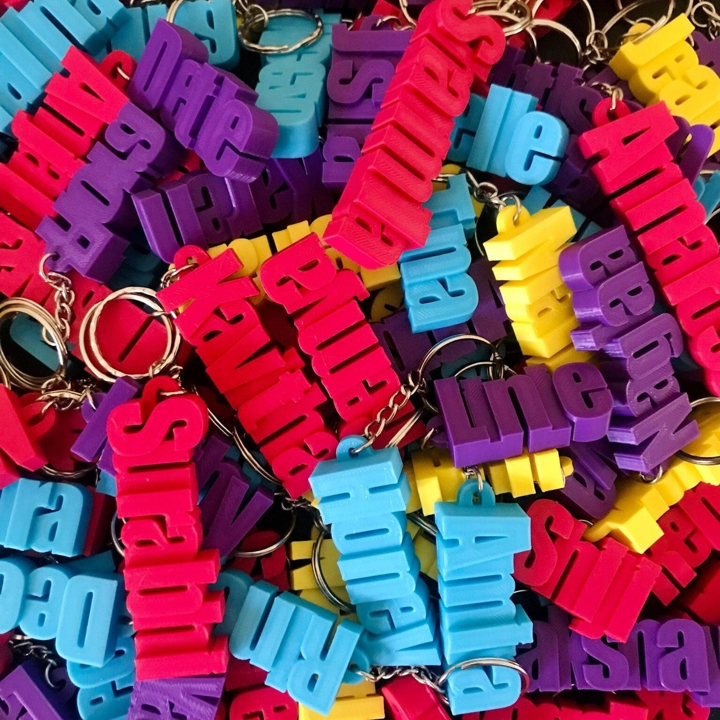 Personalised 3D Keyring Gifts for Children Party Bag Fillers