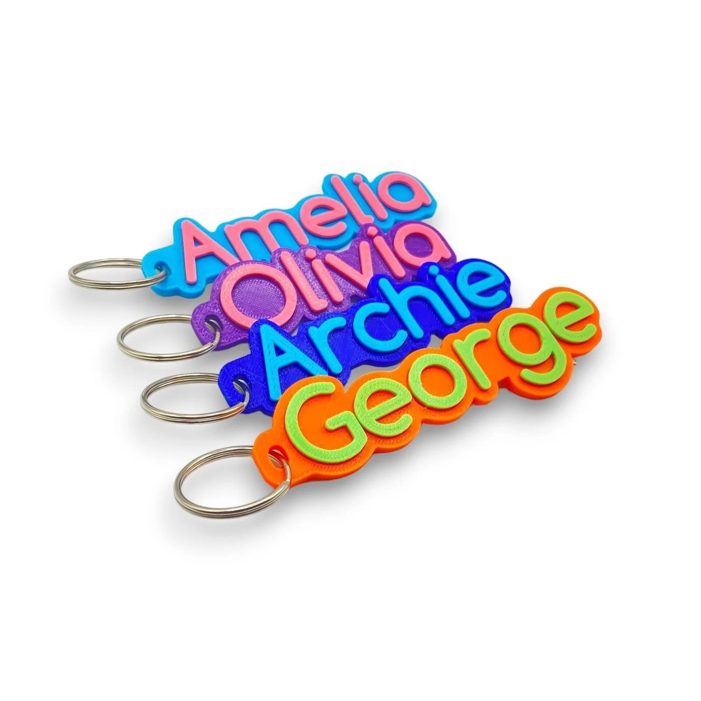 Personalized 3D Printed Keyrings Unique Name Keychains Gift