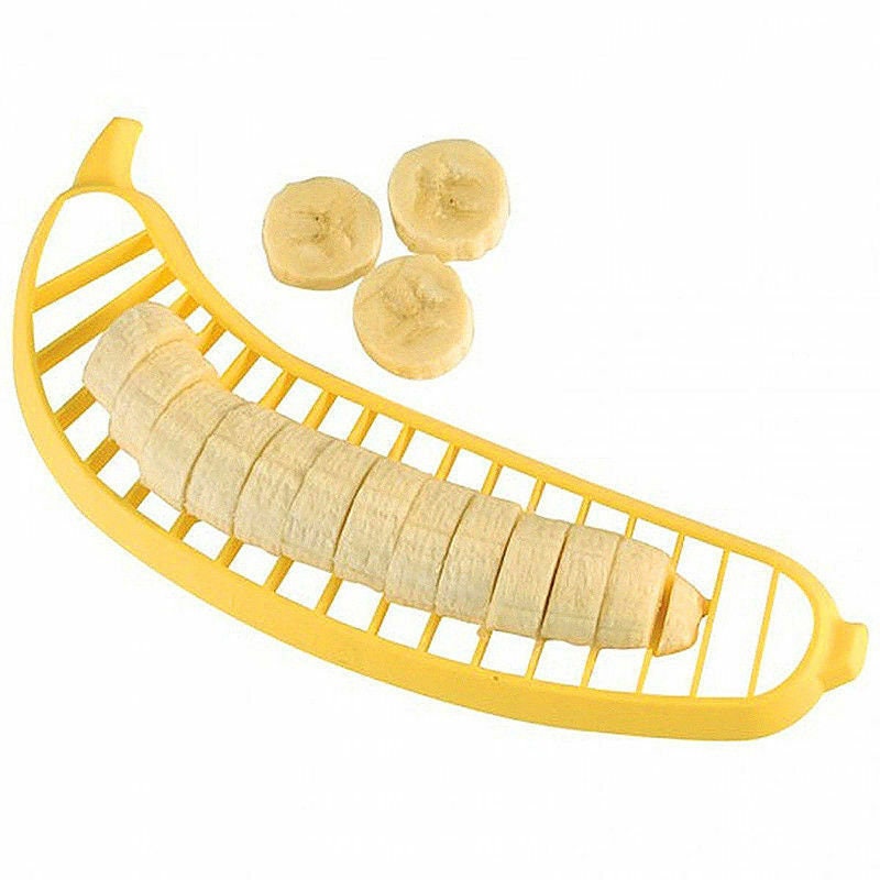 Banana Slicer Cut Chop Cutter Kitchen Tool Fruit Salad Desert Sundaes Cereal DIY