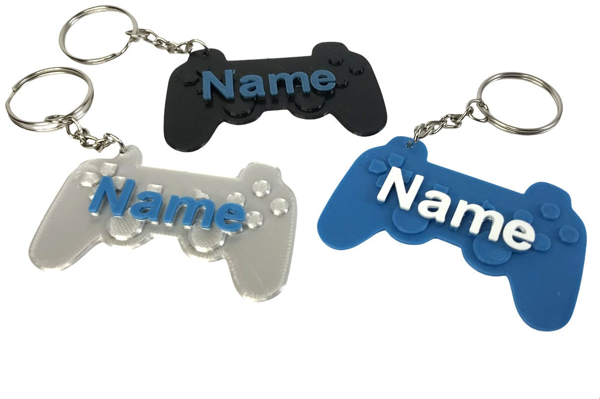 Game Controller - Keychain/Keyring - Video Gamer - 3D Printed - Personalised - Personalized - Party Bag Fillers - Name Tags - Under 5 Pound