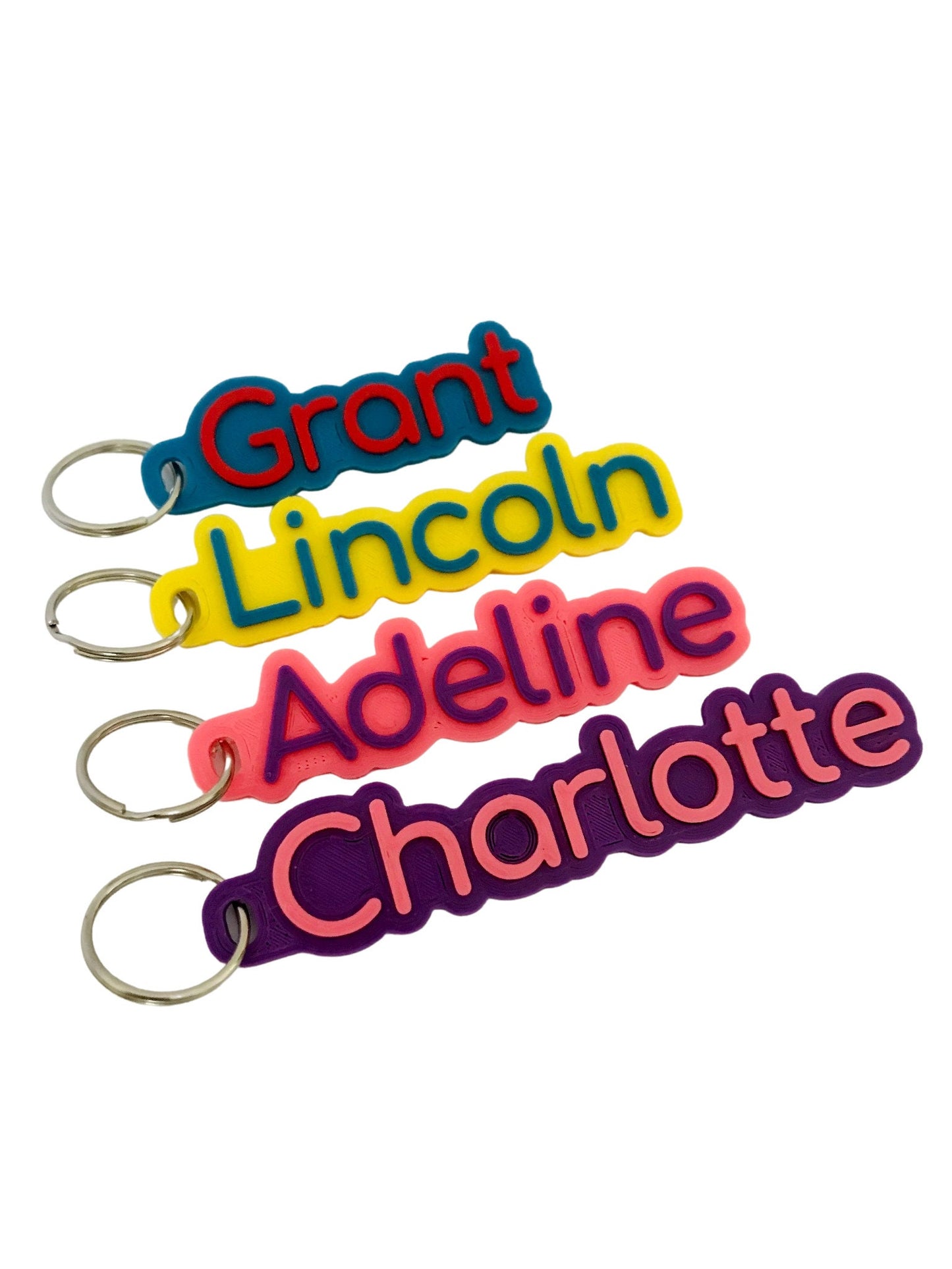 Keyring - keychain - personalised 3d printed - party bag fillers - school bag - birthday - small gifts - stocking stuffers / fillers - name