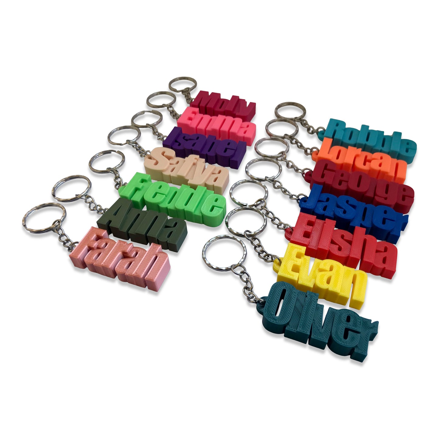 Keychain/Keyring - 3D Printed- Personalised- Gifts for Children - Gifts for Her - Gifts for Him - Party Bag Fillers - Name Tags - School Bag